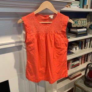 J. Crew Hot Pink Embroidered Tank